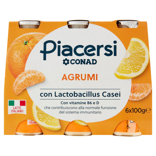 PIACERSI CONAD Agrumi con Lactobacillus Casei 6 x 100 g-image