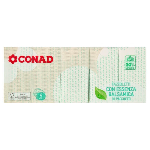 CONAD Fazzoletti con Essenza Balsamica 4 Veli 10 Pacchetti-image