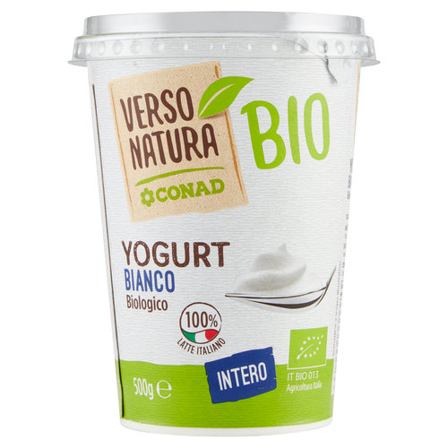 CONAD VERSO NATURA Yogurt Intero Bianco Biologico 500 g-image