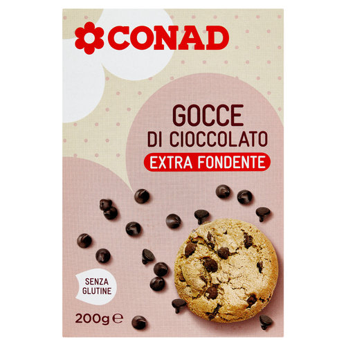 CONAD Gocce di Cioccolato Extra Fondente 200 g-image