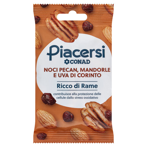 PIACERSI CONAD Noci Pecan, Mandorle e Uva di Corinto 40 g-image