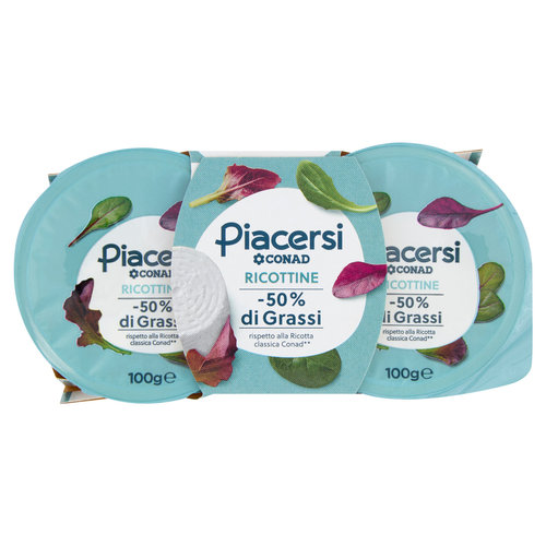 PIACERSI CONAD Ricottine -50% di Grassi 2 x 100 g-image