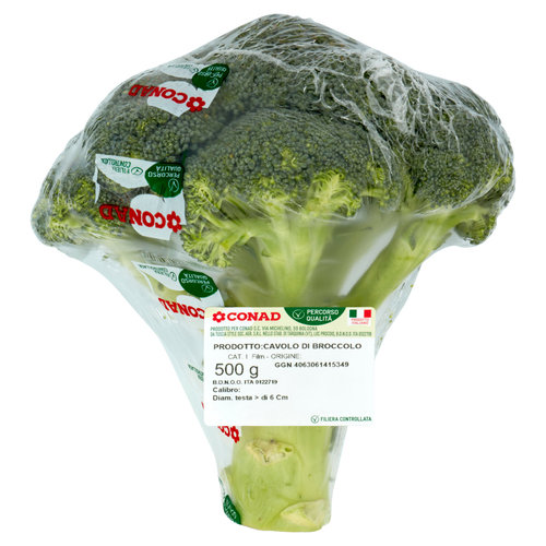 CONAD Percorso Qualità Cavolo di Broccolo Italia Cal.: Diam. testa > di 6 Cm 500 g-image