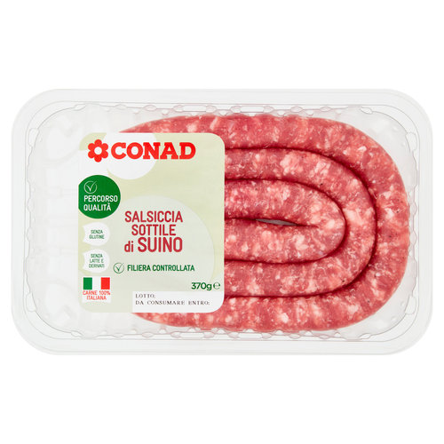 CONAD Percorso Qualità Salsiccia Sottile di Suino 370 g-image