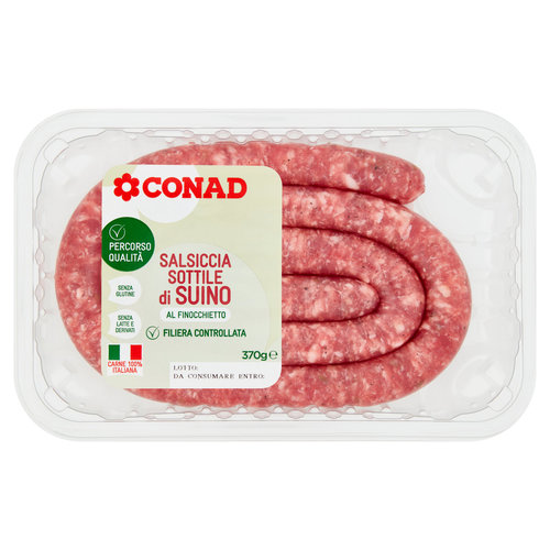 CONAD Percorso Qualità Salsiccia Sottile di Suino al Finocchietto 370 g-image