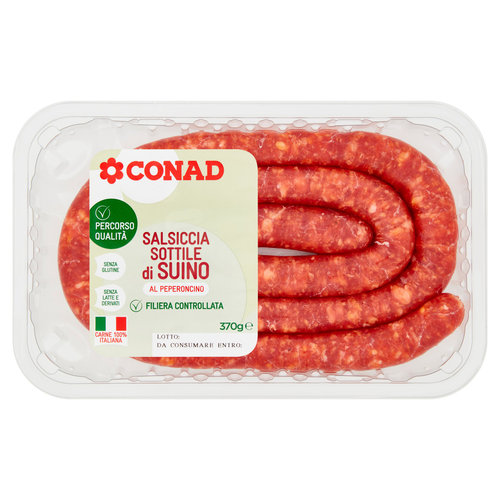 CONAD PERCORSO QUALITÀ Salsiccia Sottile di Suino al Peperoncino 370 g-image