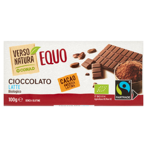 CONAD VERSO NATURA Cioccolato al Latte Biologico 100 g-image