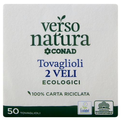 CONAD VERSO NATURA Tovaglioli 2 Veli Ecologici 50 Tovaglioli-image