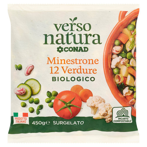 CONAD VERSO NATURA Minestrone 12 Verdure Biologico Surgelato 450 g-image