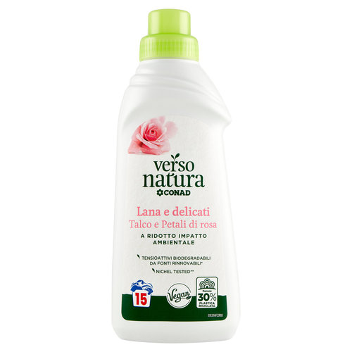 CONAD VERSO NATURA Lana e delicati Talco e Petali di rosa 750 ml-image
