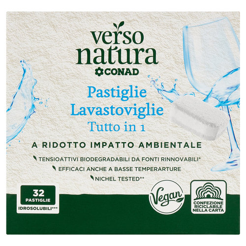 CONAD VERSO NATURA Pastiglie Lavastoviglie Tutto in 1 32 pastiglie 576 g-image