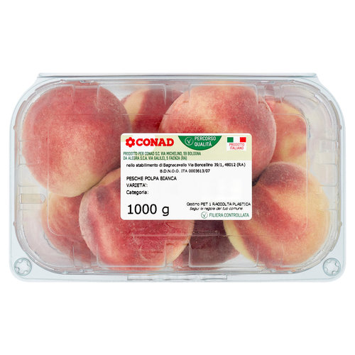 CONAD Percorso Qualità Pesche Polpa Bianca Rosa del West Italia cal. B 1000 g-image