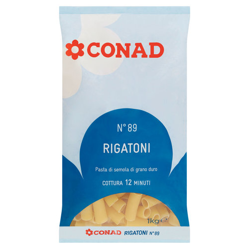 CONAD Pasta di Semola di Grano Duro N°89 Rigatoni 1 kg-image