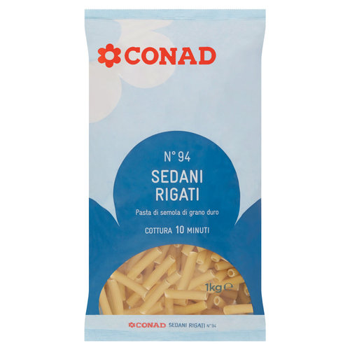 CONAD Pasta di Semola di Grano Duro N°94 Sedani Rigati 1 kg-image