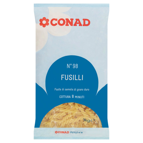 CONAD Pasta di Semola di Grano Duro N°98 Fusilli 1 kg-image