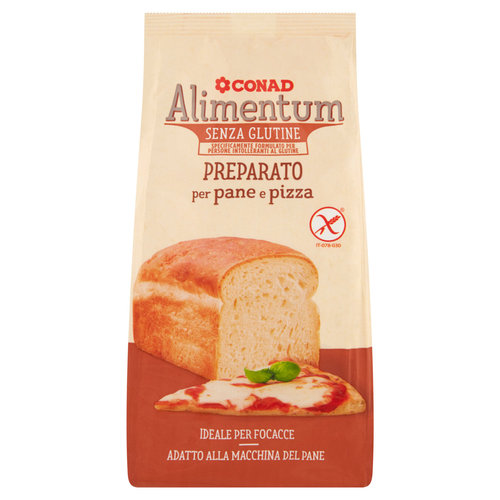 CONAD Alimentum Senza Glutine Preparato per pane e pizza 500 g-image