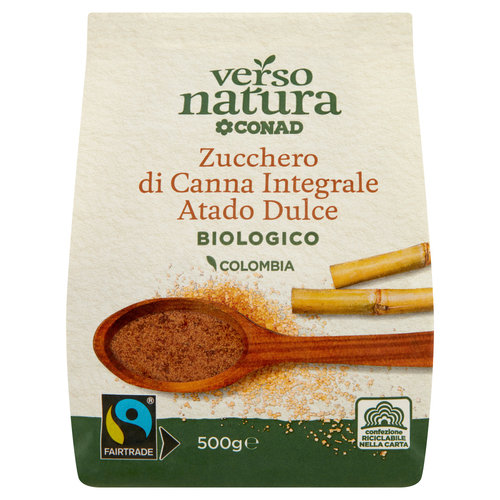 CONAD VERSO NATURA Zucchero di Canna Integrale Atado Dulce Biologico 500 g-image