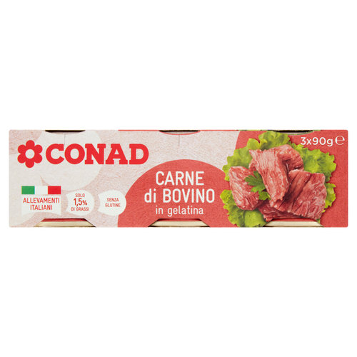 CONAD Carne di Bovino in gelatina 3 x 90 g-image