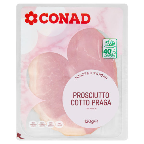 CONAD Freschi & Convenienti Prosciutto Cotto Praga 120 g-image