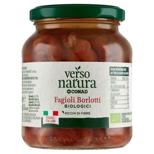 CONAD VERSO NATURA Fagioli Borlotti Biologici 340 g-image