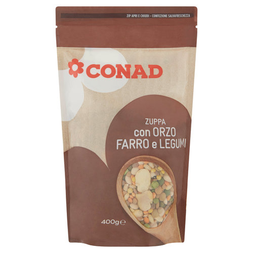 CONAD Zuppa con Orzo Farro e Legumi 400 g-image