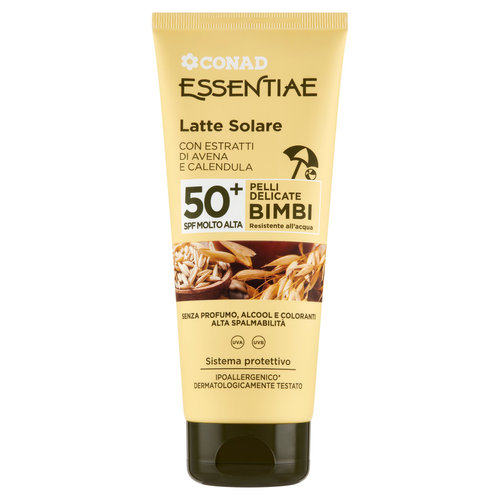 CONAD Essentiae Latte Solare 50+ SPF Molto Alta Pelli Delicate Bimbi 200 ml-image