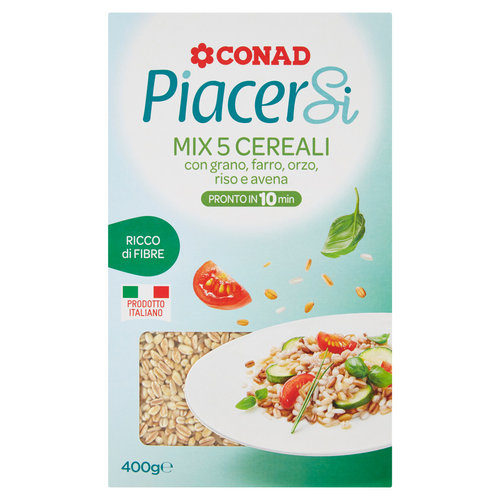 PIACERSI CONAD Mix 5 Cereali con grano, farro, orzo, riso e avena 400 g-image