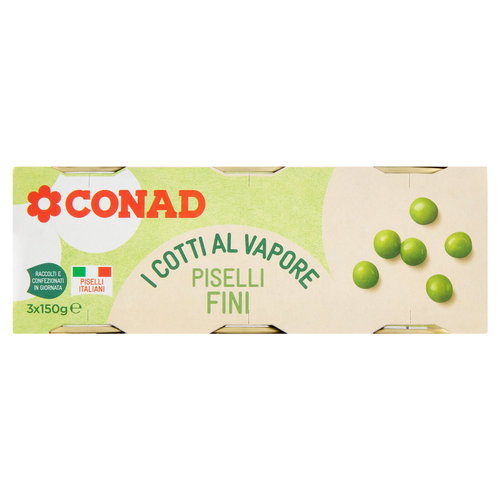 CONAD i Cotti al Vapore Piselli Fini 3 x 150 g-image