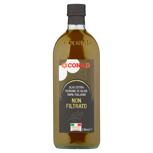 CONAD Olio Extra Vergine di Oliva 100% Italiano Non Filtrato 1 litro-image