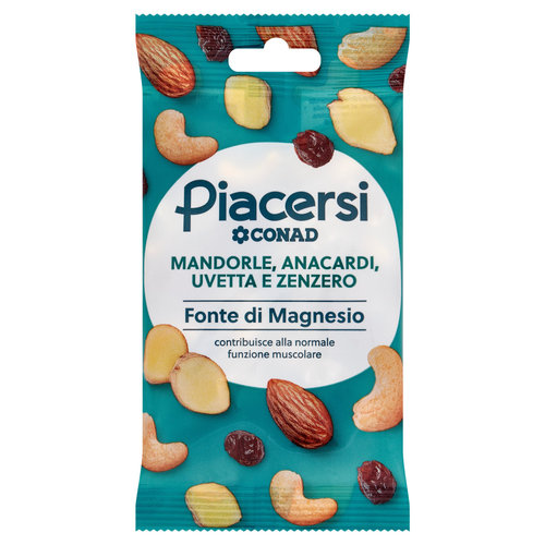 PIACERSI CONAD Mandorle, Anacardi, Uvetta e Zenzero 40 g-image