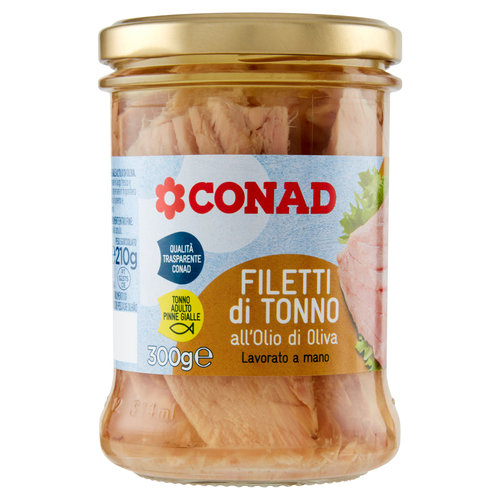 CONAD Filetti di Tonno all'Olio di Oliva 300 g-image