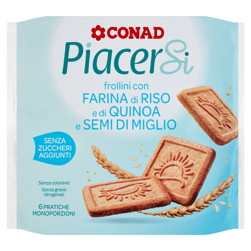 PIACERSI CONAD Frollini con Farina di Riso, Quinoa e Semi di Miglio 6 x 50 g-image
