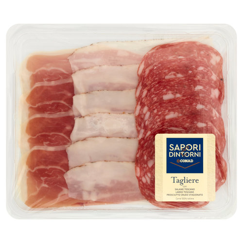 SAPORI & DINTORNI CONAD Tagliere Salame Toscano, Lardo Toscano, Prosciutto Crudo Stagionato 0,120 kg-image