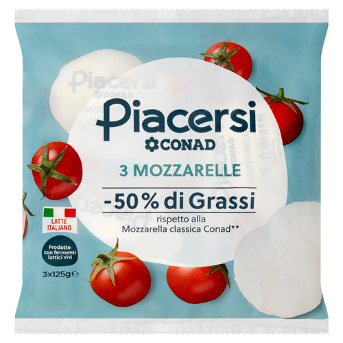 PIACERSI CONAD 3 Mozzarelle -50% di Grassi 3 x 125 g-image