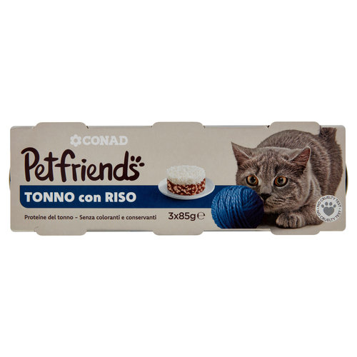 CONAD Petfriends Tonno con Riso 3 x 85 g-image