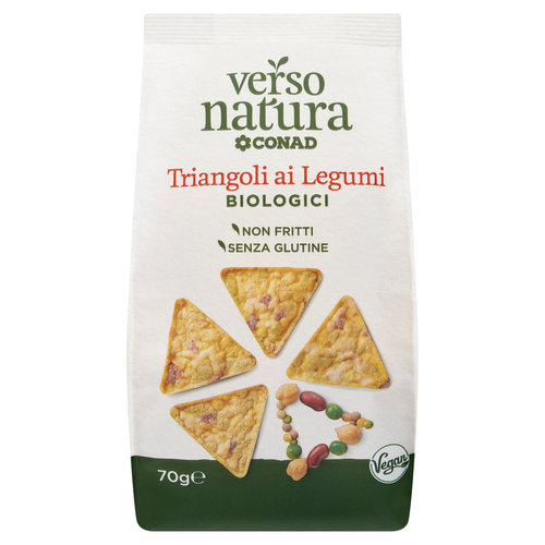 CONAD VERSO NATURA Triangoli ai Legumi Biologici 70 g-image