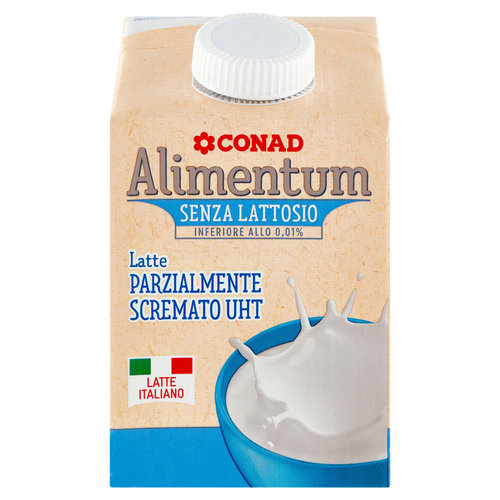 CONAD Alimentum Senza Lattosio Latte Parzialmente Scremato UHT 500 ml-image