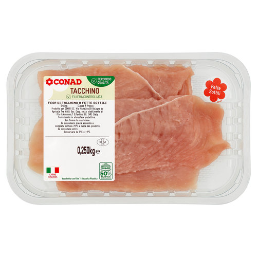 CONAD Percorso Qualità Fesa di Tacchino a Fette Sottili 0,250 kg-image
