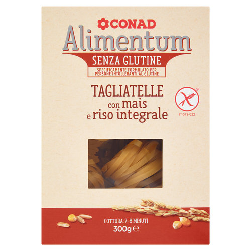 CONAD Alimentum Senza Glutine Tagliatelle con mais e riso integrale 300 g-image