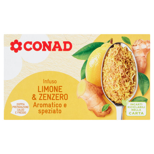 CONAD Infuso Limone & Zenzero 20 filtri da 2,5 g-image