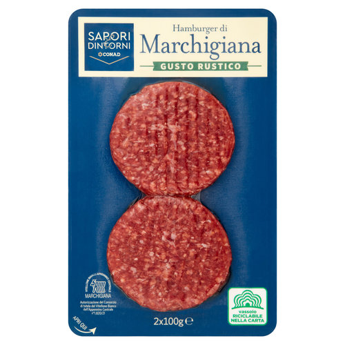 SAPORI & DINTORNI CONAD Hamburger di Marchigiana Gusto Rustico 2 x 100 g-image