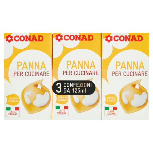 CONAD Panna per Cucinare 3 x 125 ml-image