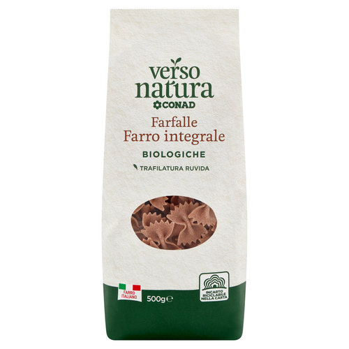 CONAD VERSO NATURA Farfalle Farro integrale Biologiche 500 g-image
