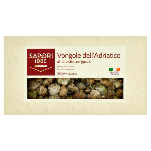SAPORI & IDEE CONAD Vongole dell'Adriatico al naturale con guscio Surgelate 450 g-image