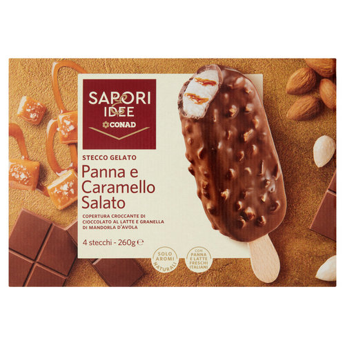 SAPORI & IDEE CONAD Stecco Gelato Panna e Caramello Salato 4 stecchi 260 g-image