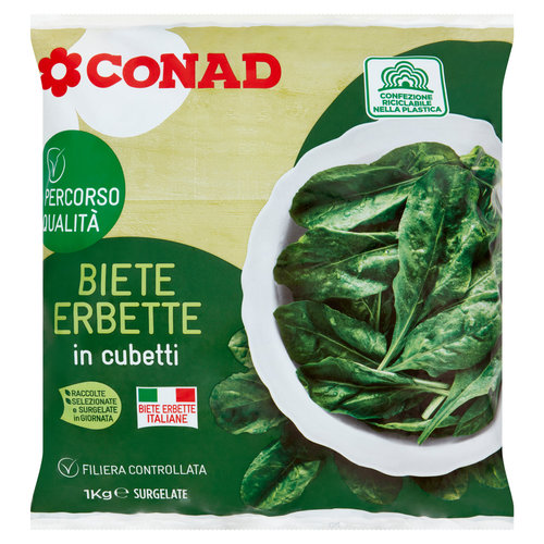 CONAD Percorso Qualità Biete Erbette in cubetti Surgelate 1 kg-image
