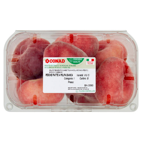 CONAD Percorso Qualità Pesche Piatte a Polpa Bianca VIU 5 Italia Cal. B 1 kg-image