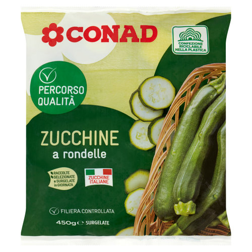CONAD Percorso Qualità Zucchine a rondelle Surgelate 450 g-image