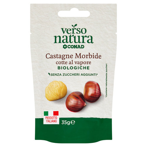 CONAD VERSO NATURA Castagne Morbide cotte al vapore Biologiche 35 g-image