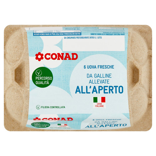 CONAD Percorso Qualità 6 Uova Fresche da Galline Allevate all'Aperto-image
